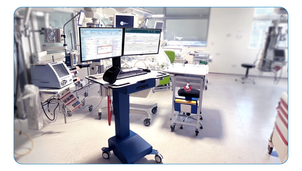 Mobile Medical Workstation Cart On Wheels | Dalen Healthcare