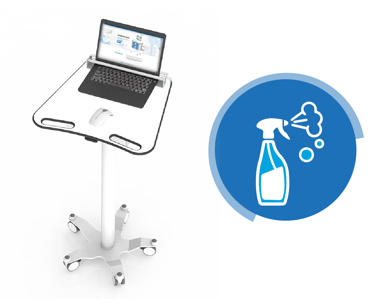Laptop on Wheels - Height-adjustable